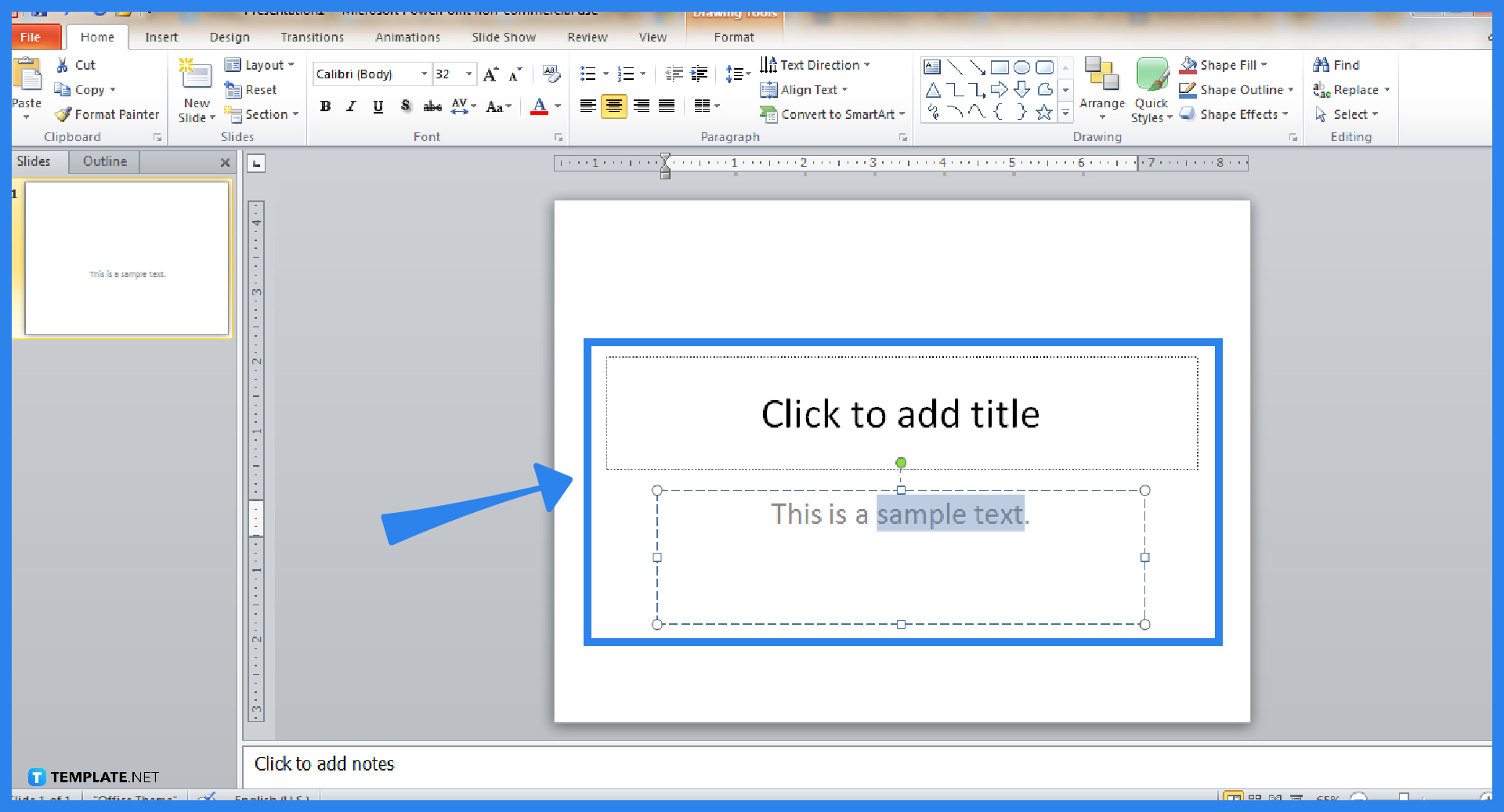 powerpoint highlight text in a picture