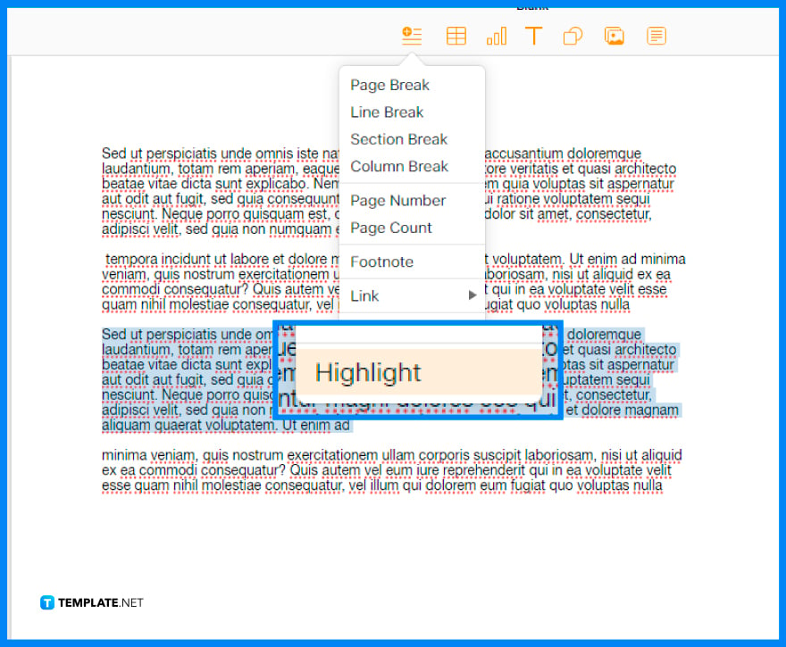 how to highlight in apple pages step