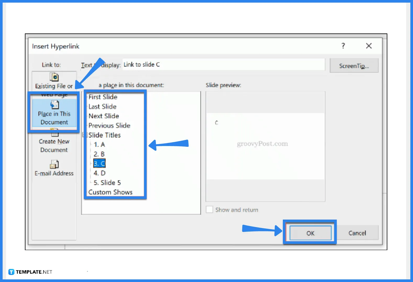 how to insert a link into powerpoint