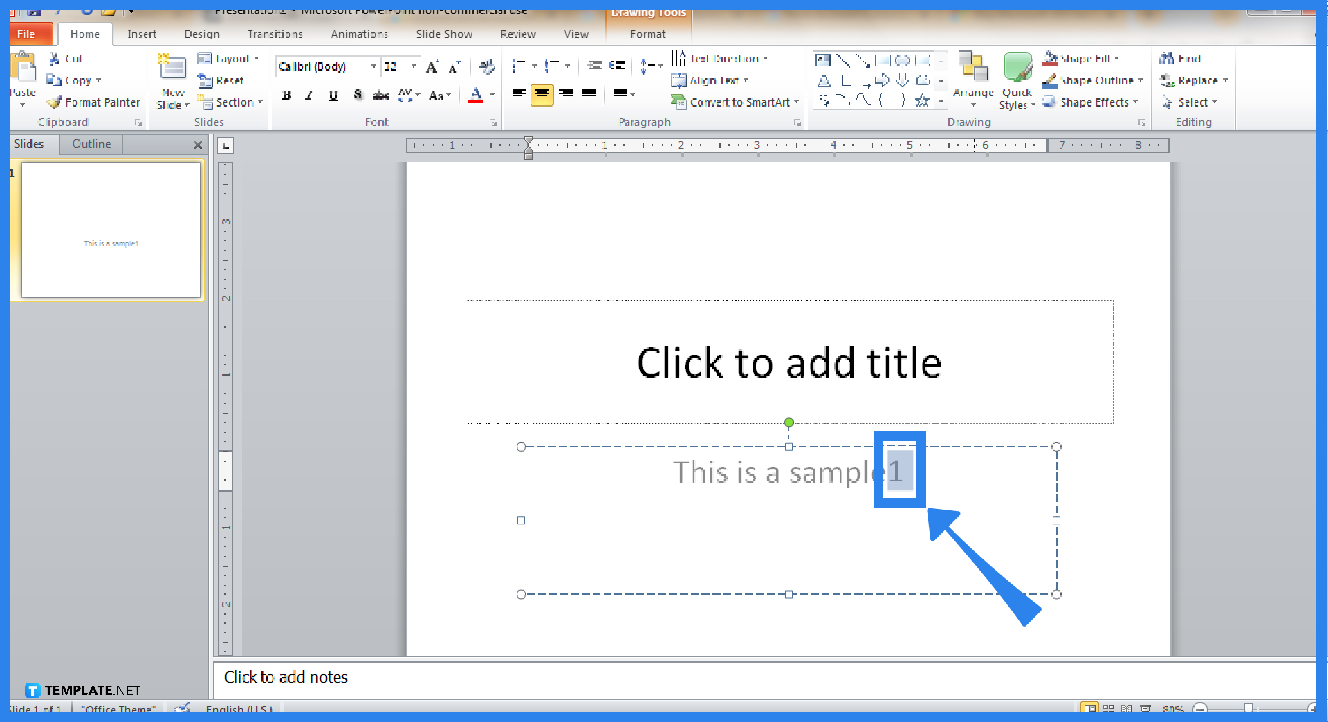 how-to-insert-subscript-in-microsoft-powerpoint-step-2