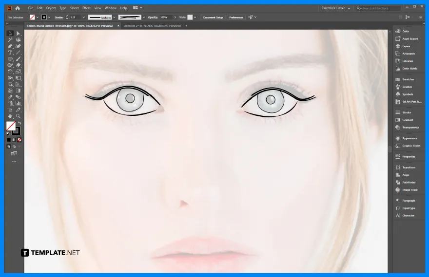 how to make a portrait in adobe illustrator step 0