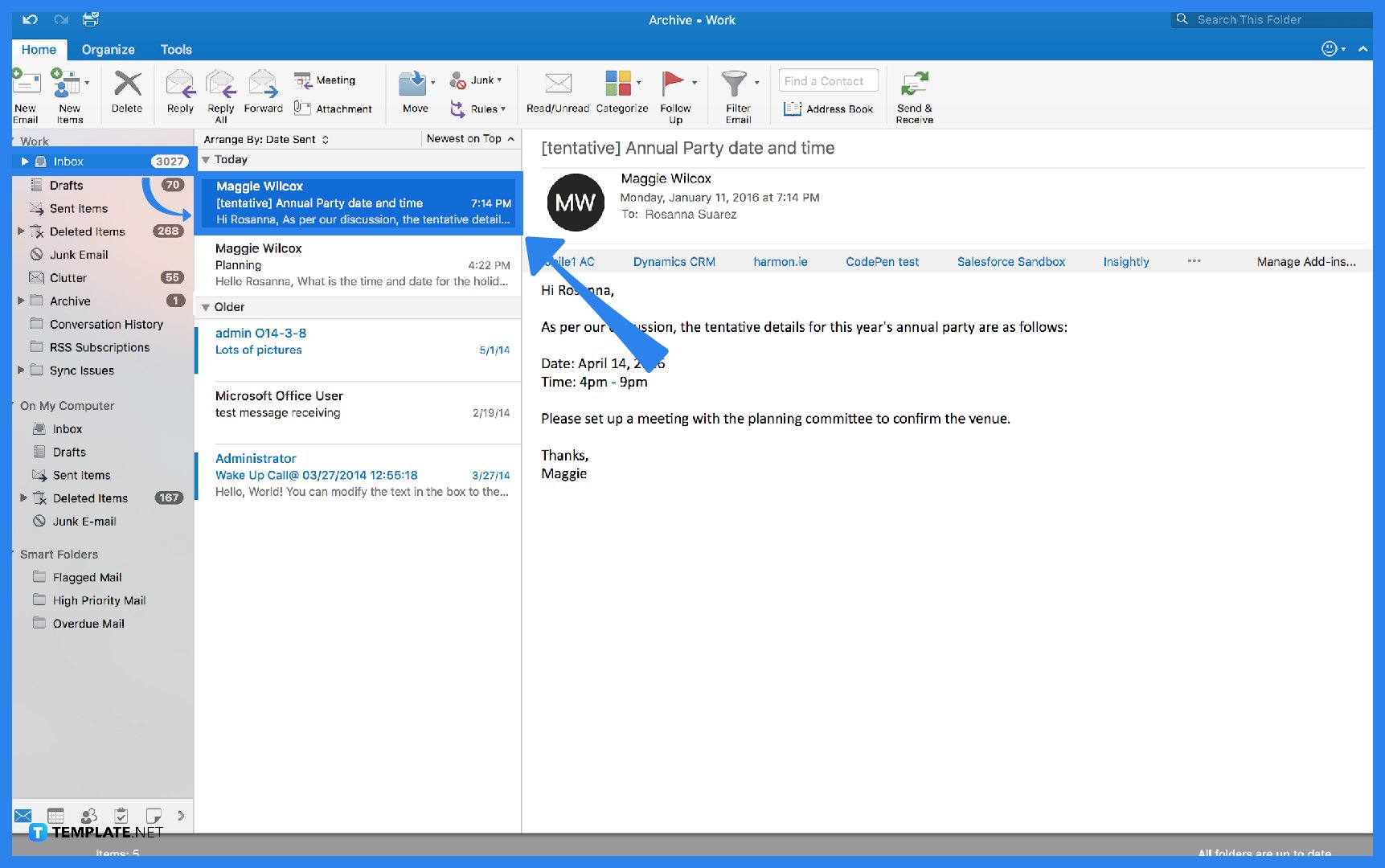 How to Move/Copy Emails from One Account to Another in Outlook - Step 1