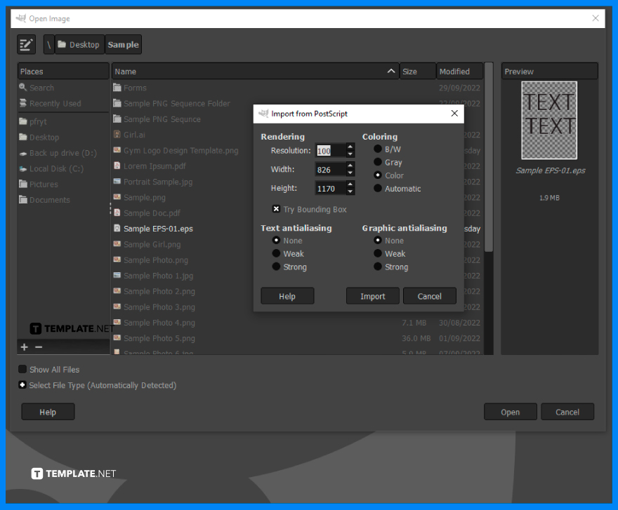 How to Open EPS Files in GIMP