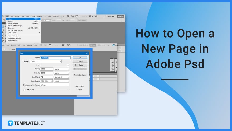 how-to-open-a-new-page-in-adobe-psd