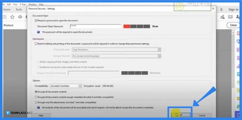 How to Password Protect a PDF in Adobe Reader - Step 6
