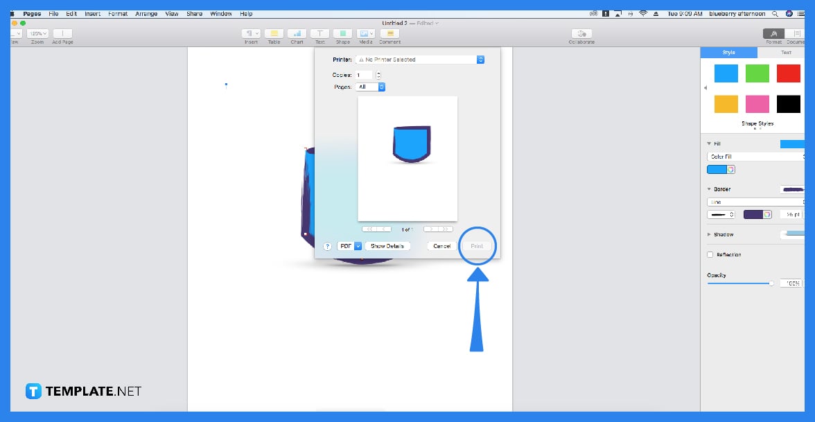 how to print draw in apple pages step 0