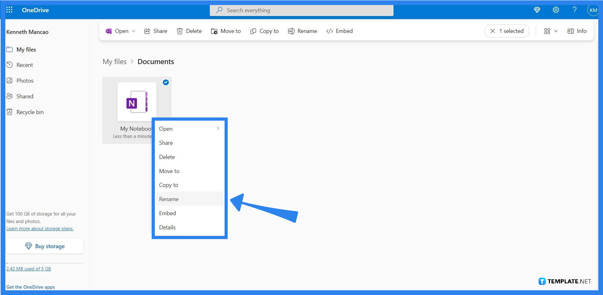 how to rename a notebook in microsoft onenote step 0