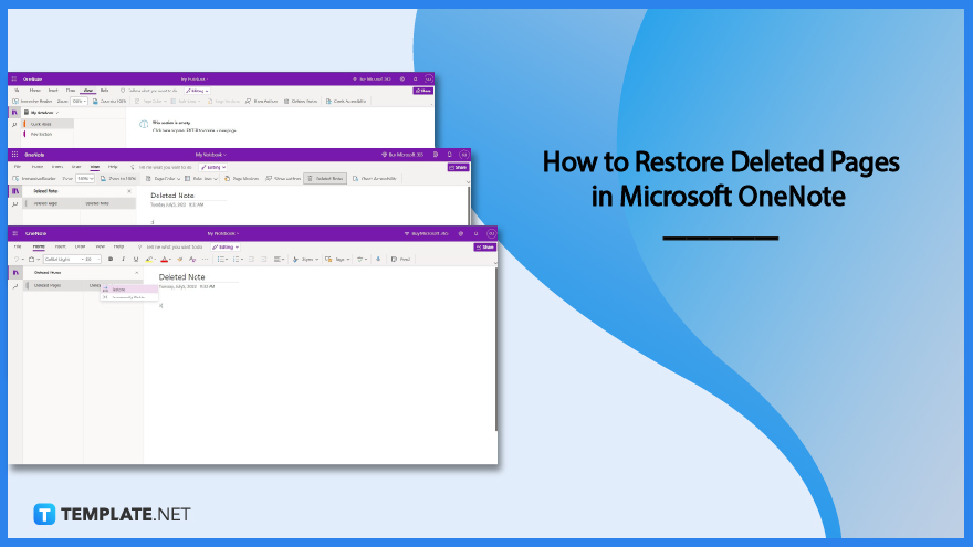 recover deleted onenote page