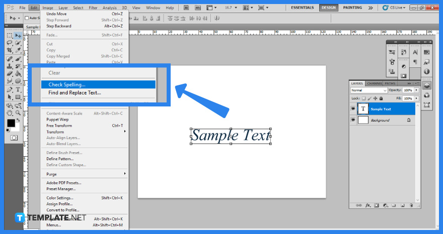 how-to-spell-check-in-photoshop-step-1