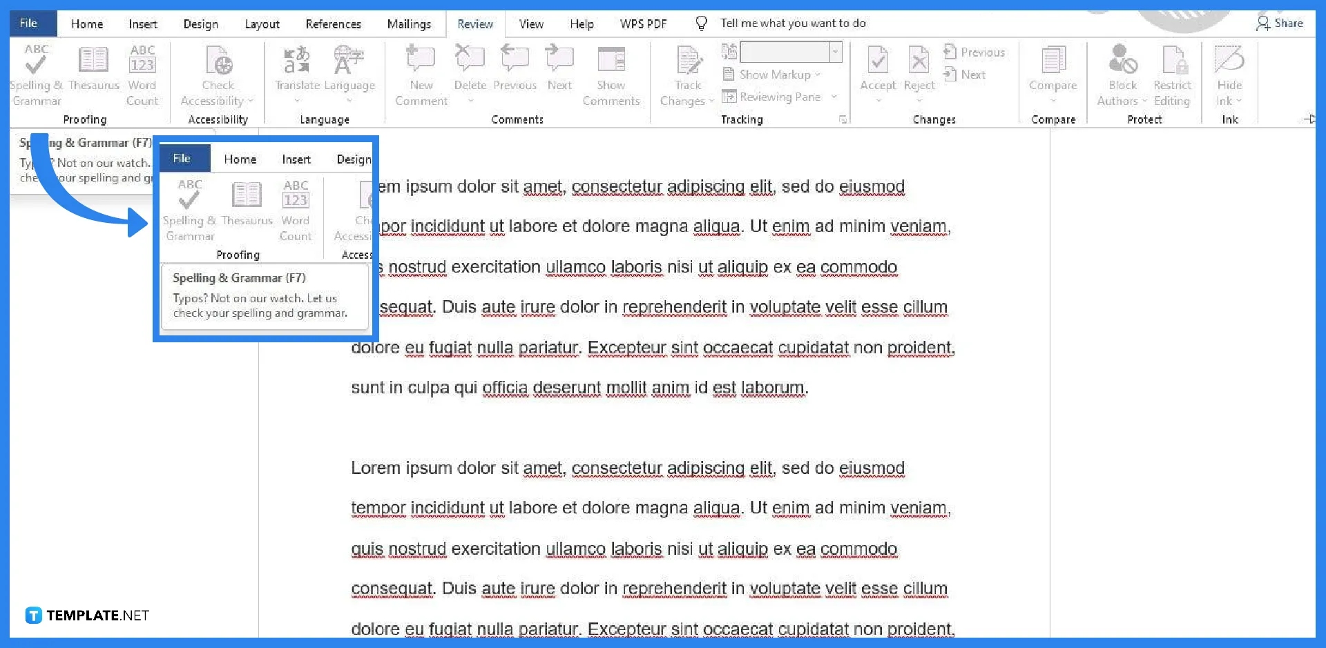 how to spell check on microsoft word step