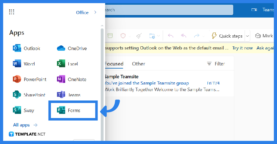 how to use microsoft forms step