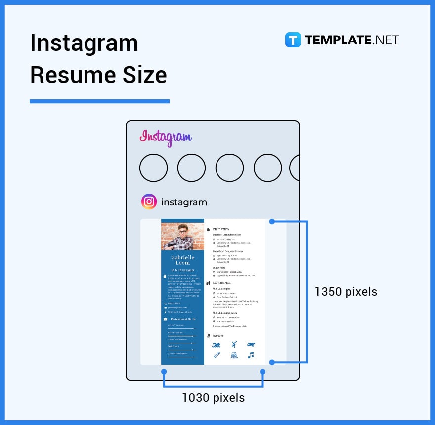 instagram resume size