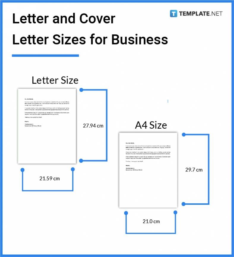 font size in application letter