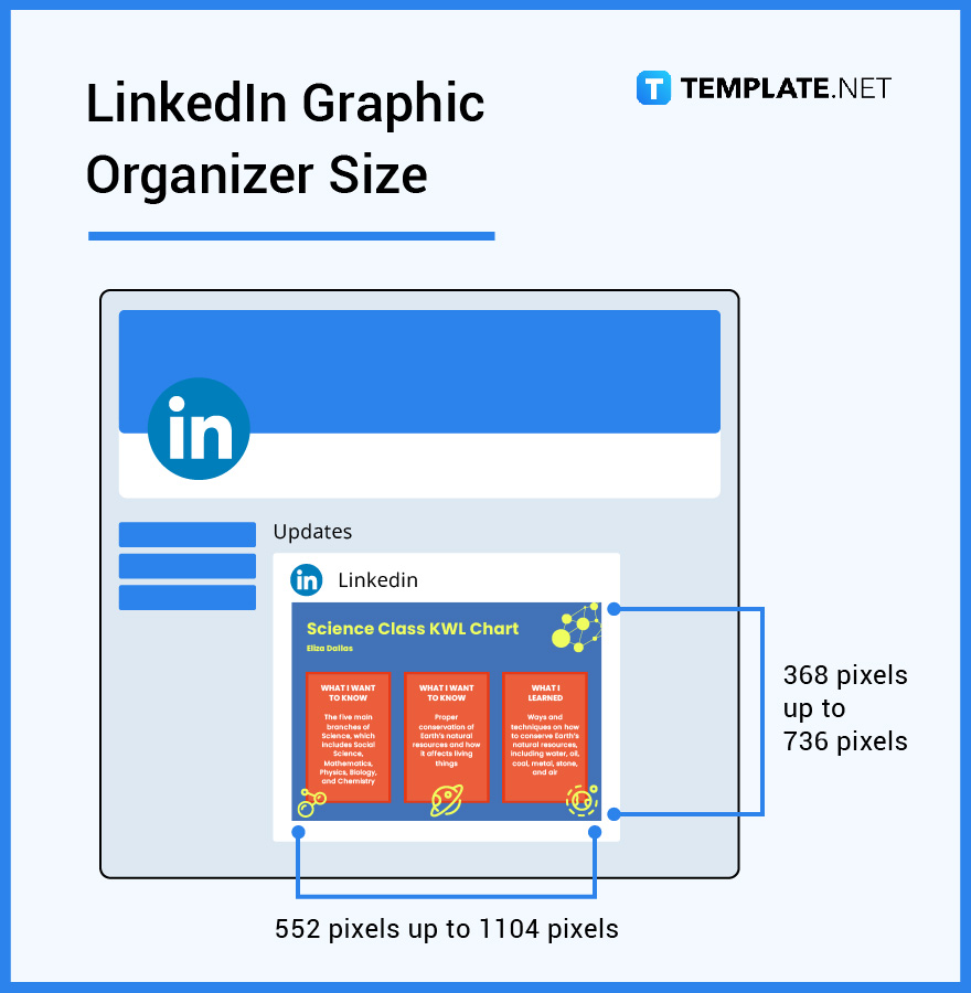 linkedin graphic organizer size