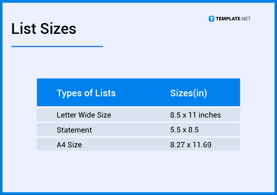 list-sizes