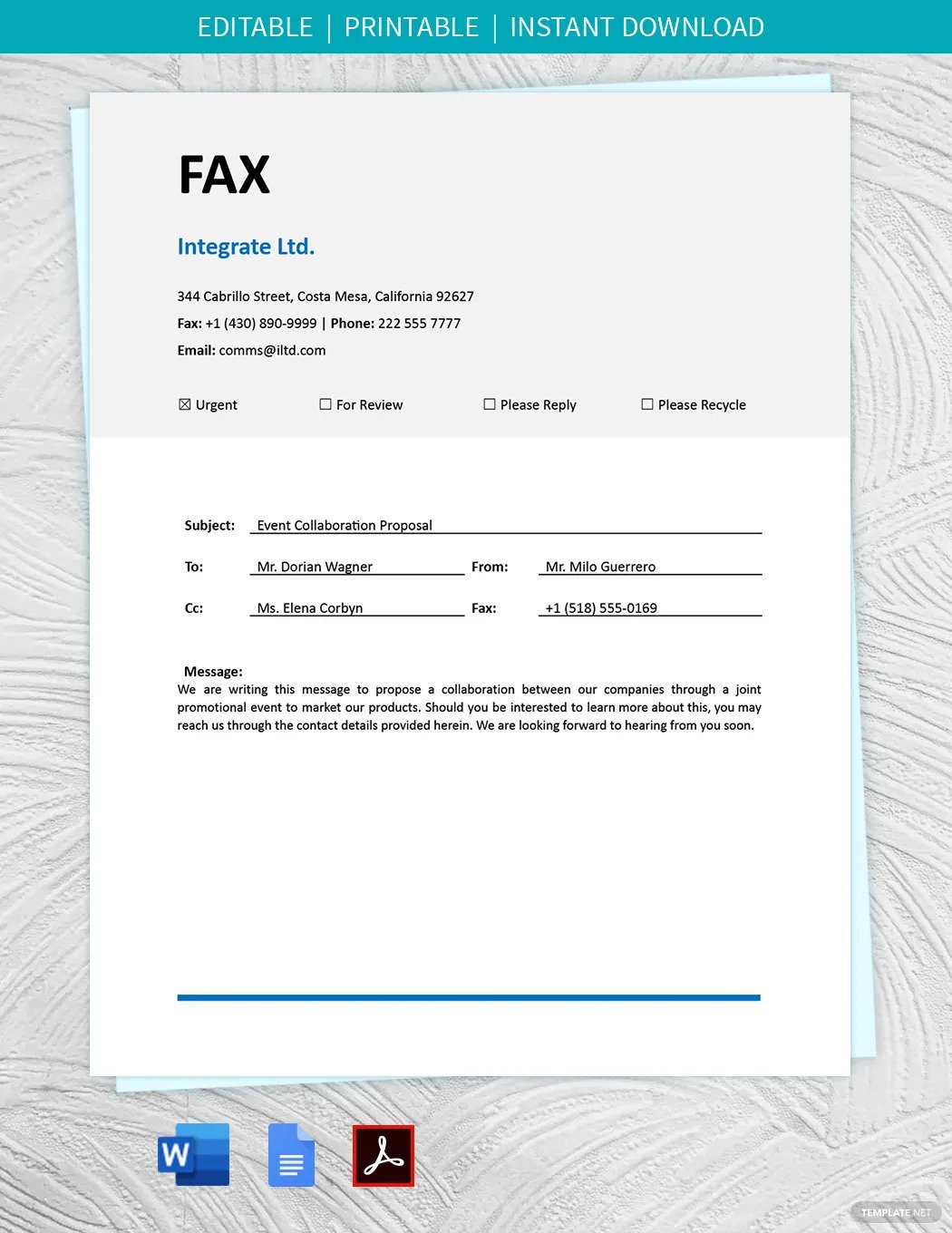 marketing-fax-cover-sheet
