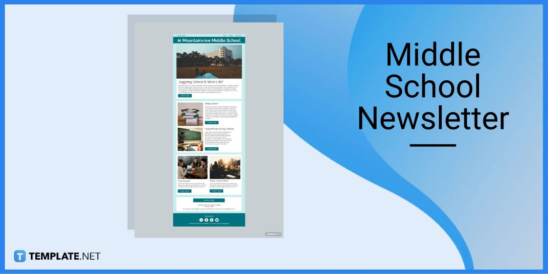 middle school newsletter template in microsoft outlook
