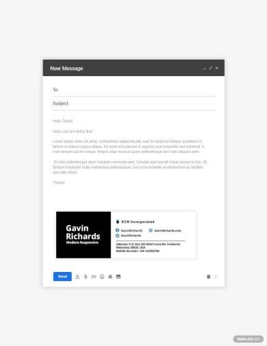 modern responsive email signature template