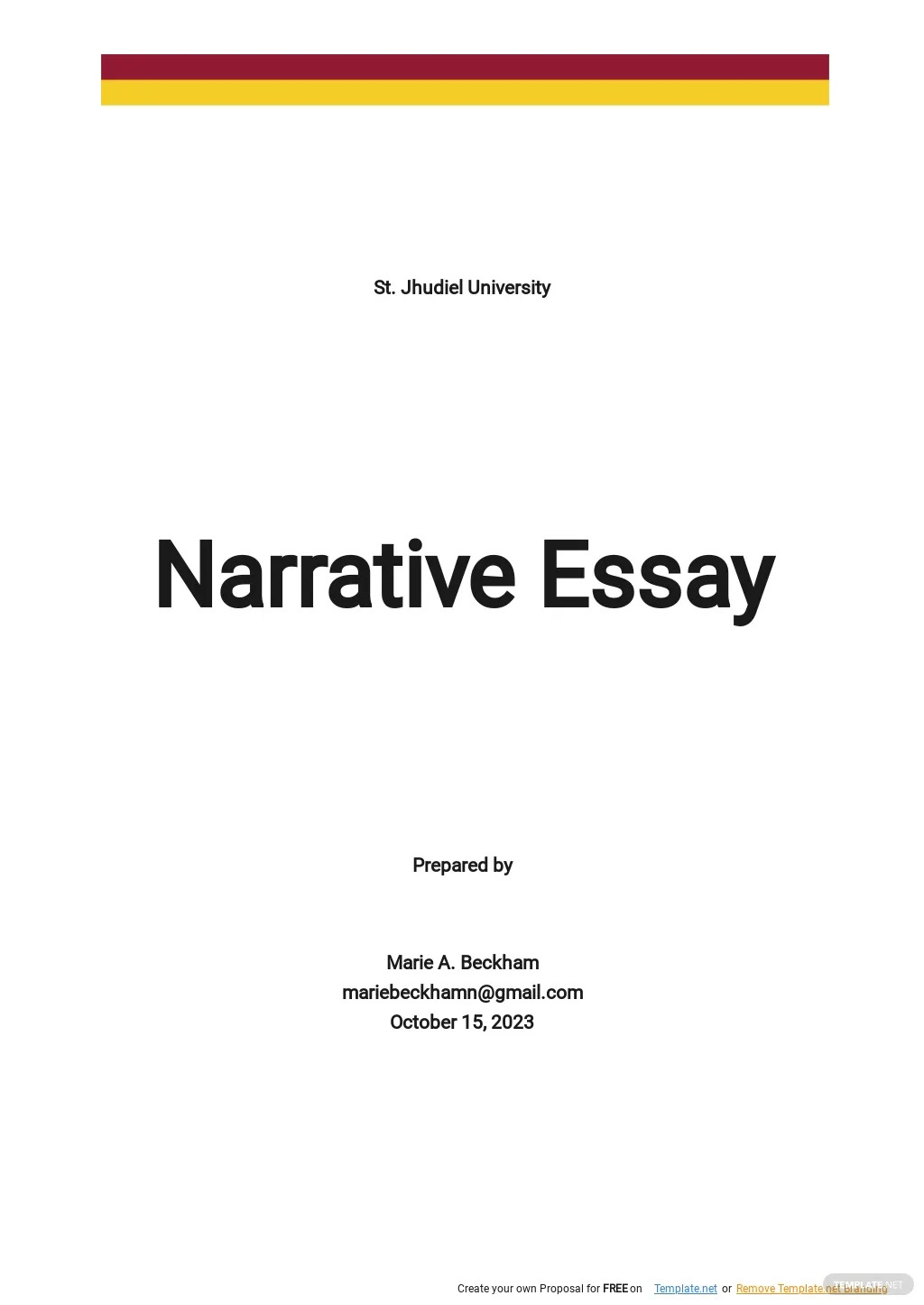 narrative essay