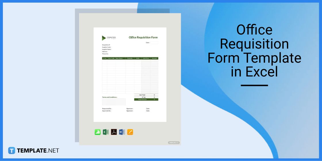 office requisition form template in excel