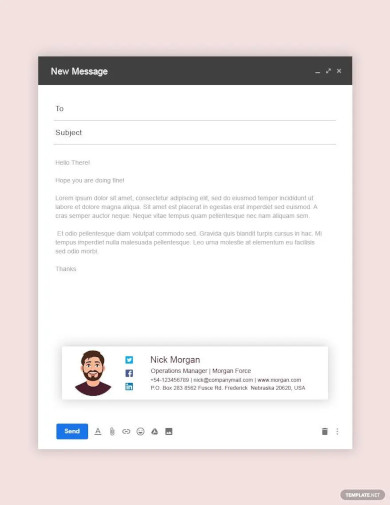operation manager email signature template