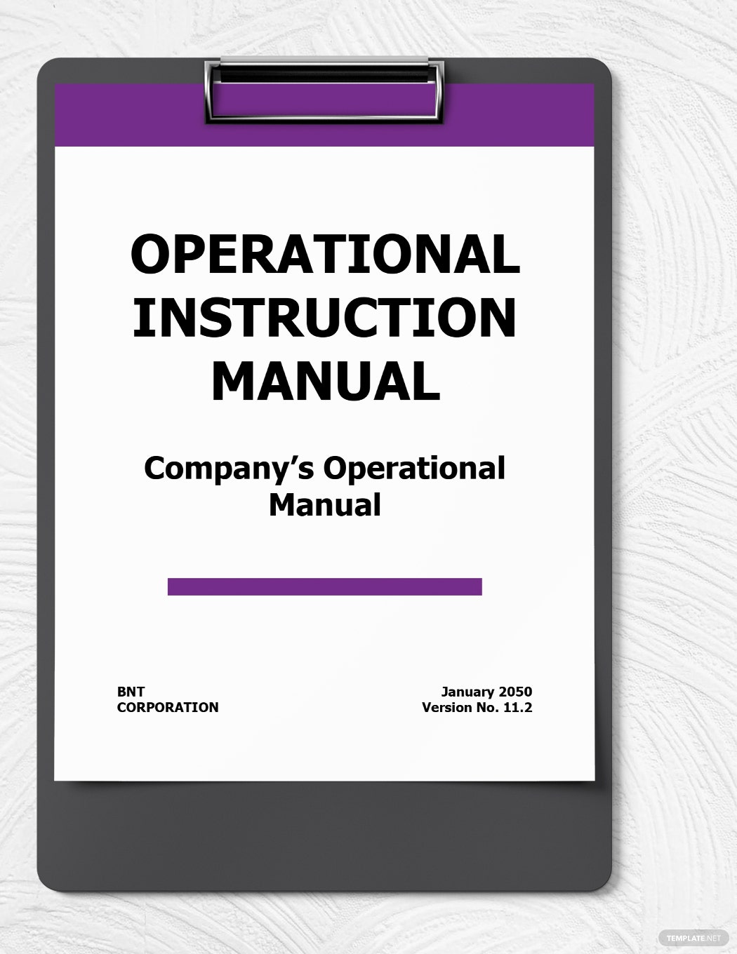 operational instruction manual