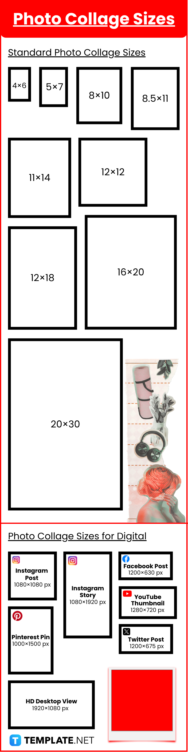 Photo Collage Sizes