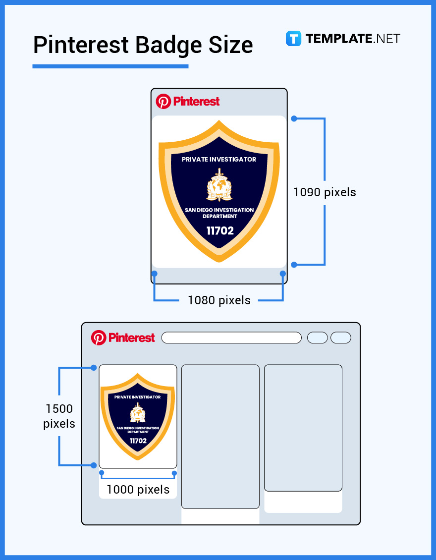 pinterest badge size