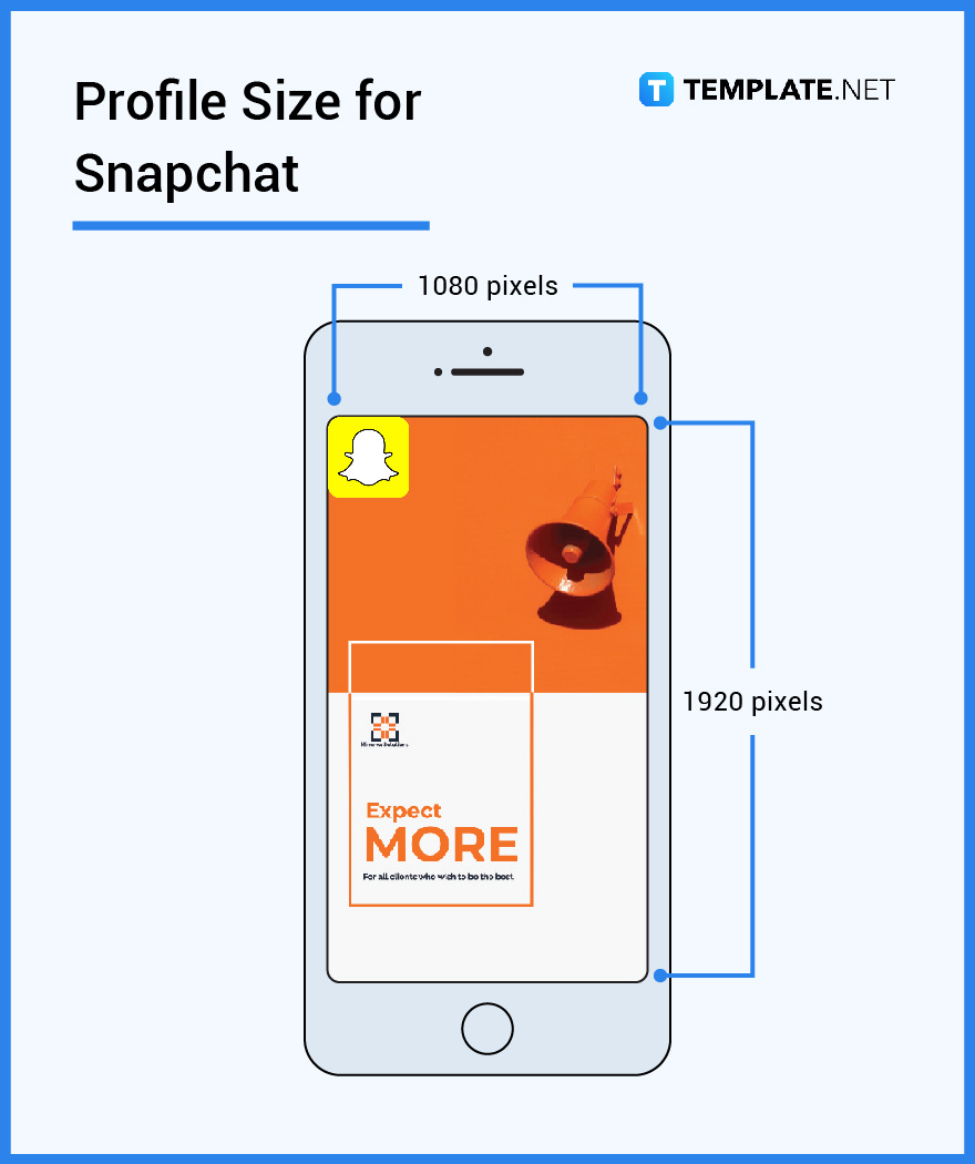 profile sizes for snapchat