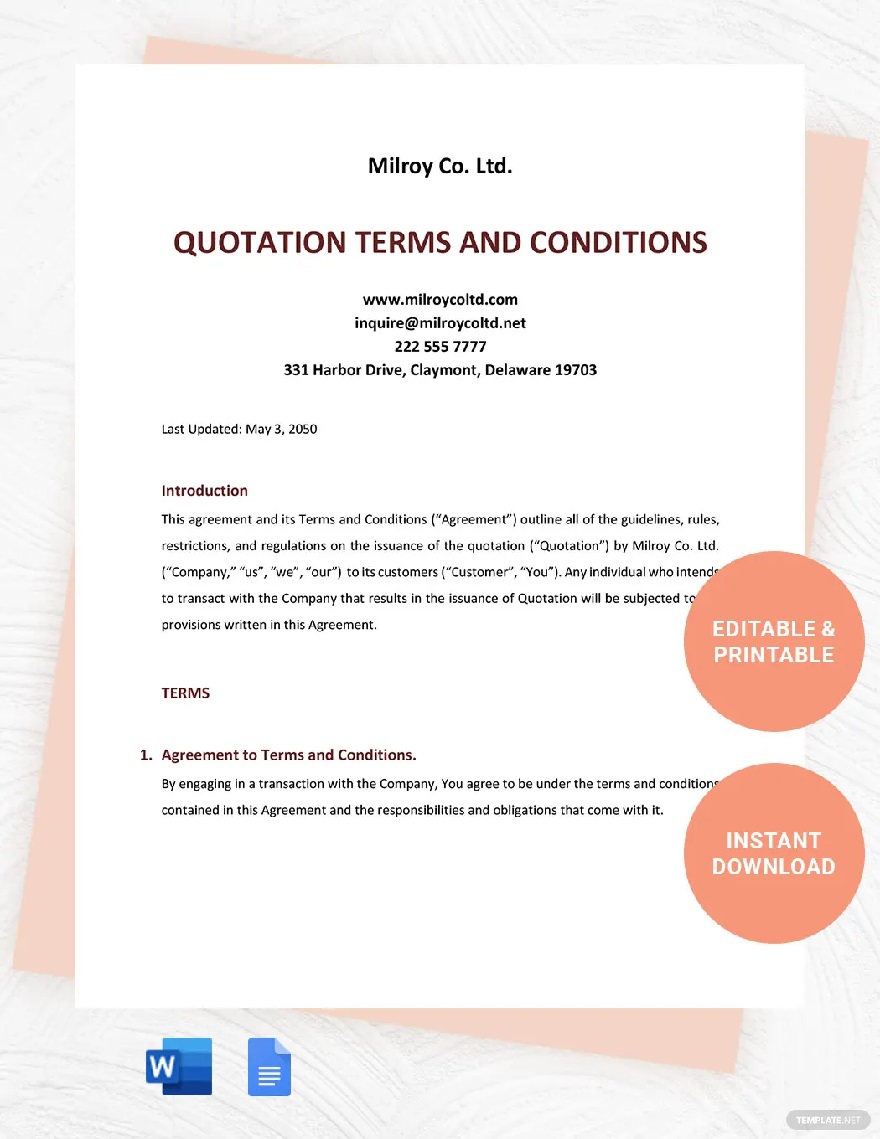TERMS AND CONDITIONS WHAT THEY ARE WHAT TO INCLUDE visual data 7