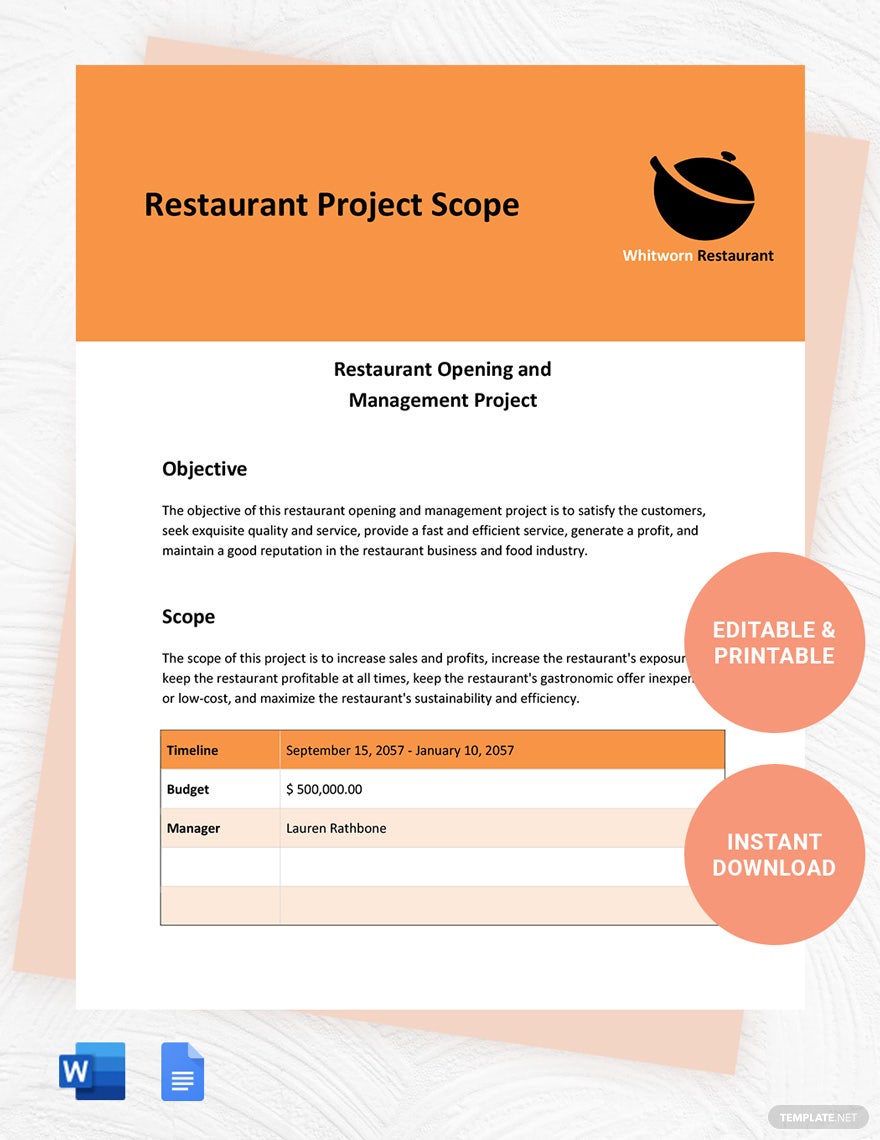 restaurant-project-scope