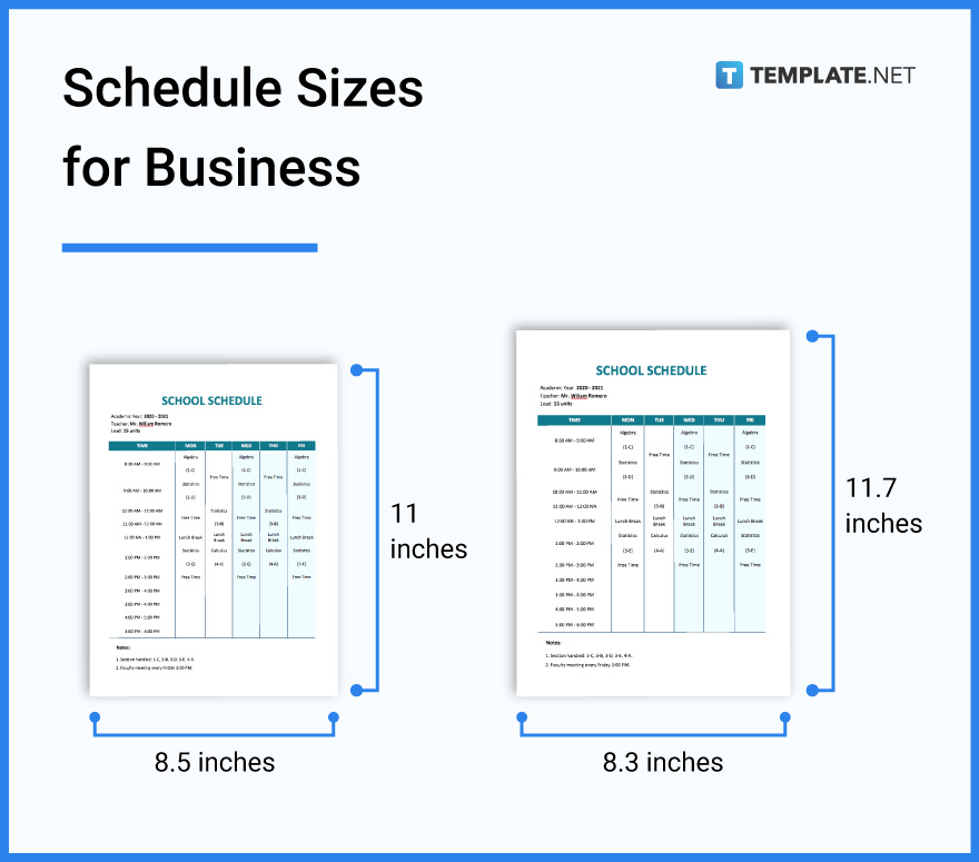 Agenda Size - Dimension, Inches, mm, cms, Pixel