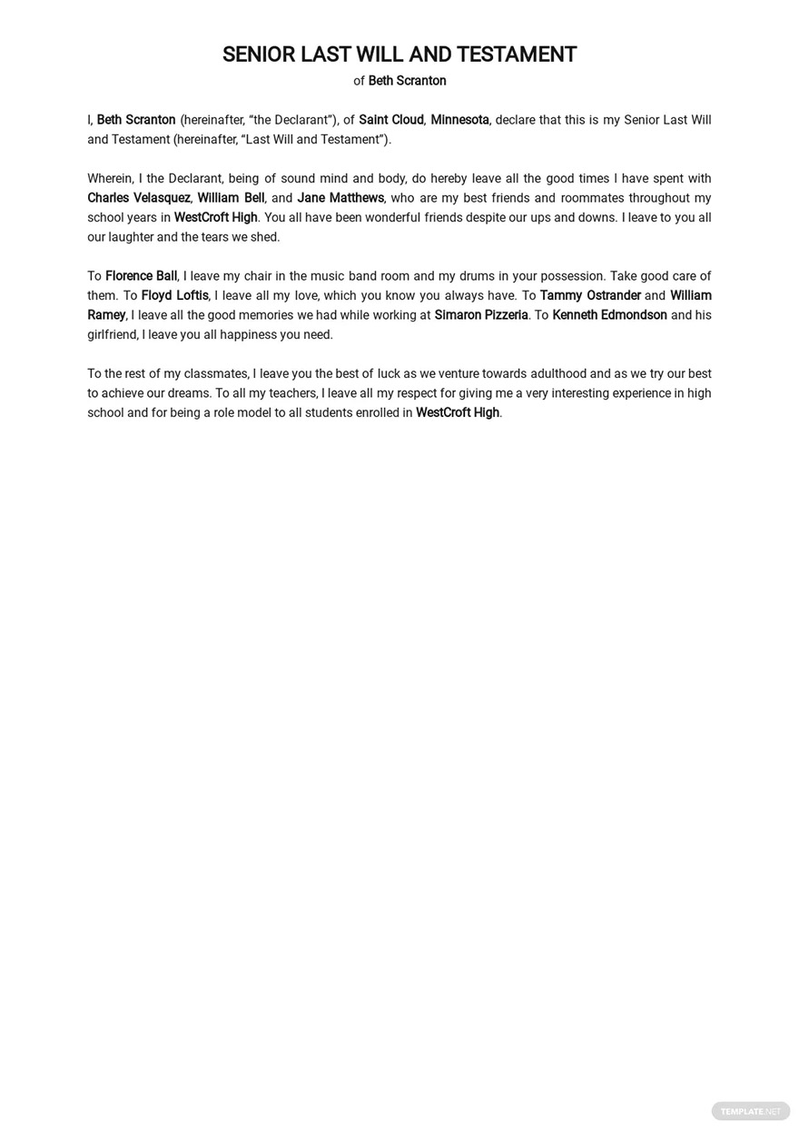 Last Will and Testament What Is a Last Will and Testament? Definition