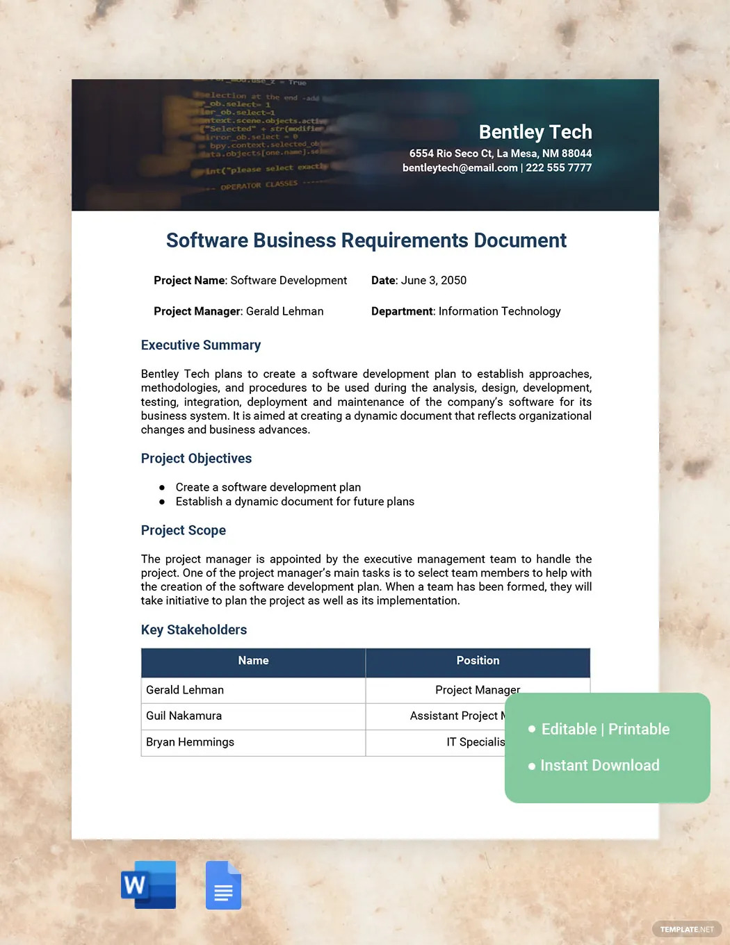 Business Requirements Document Ideas - Examples 2023