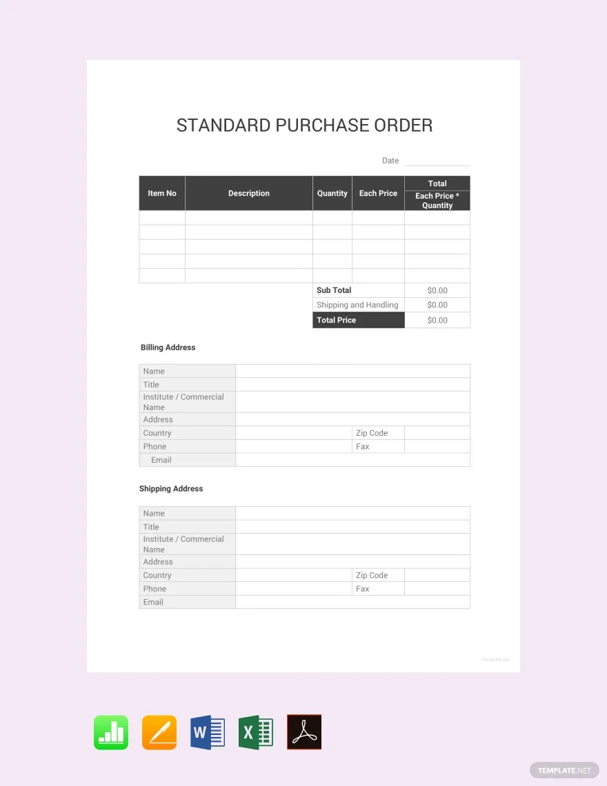standard-purchase-order