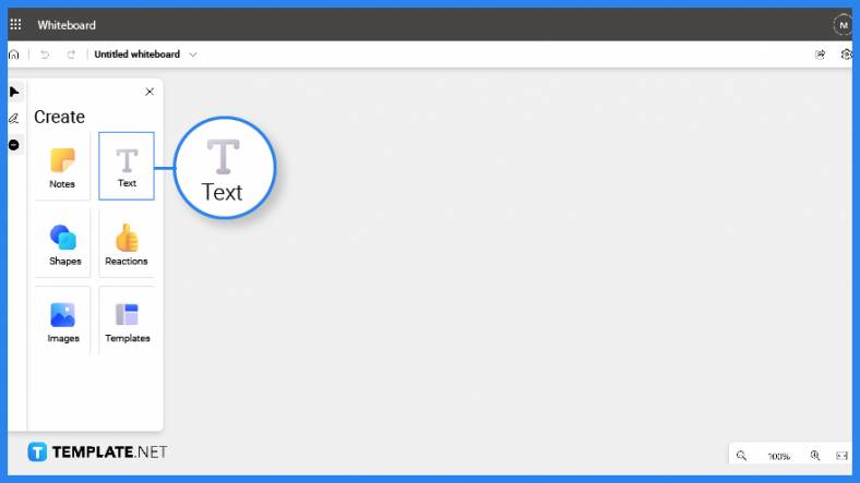 step 3 – select a text box on the whiteboard 788x