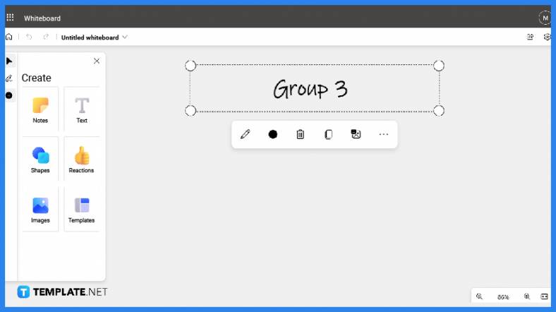 step 4d – editing the text within the text box 788x