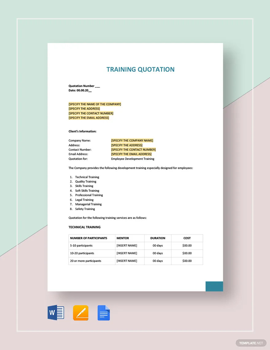 Quotation Ideas Examples 2023