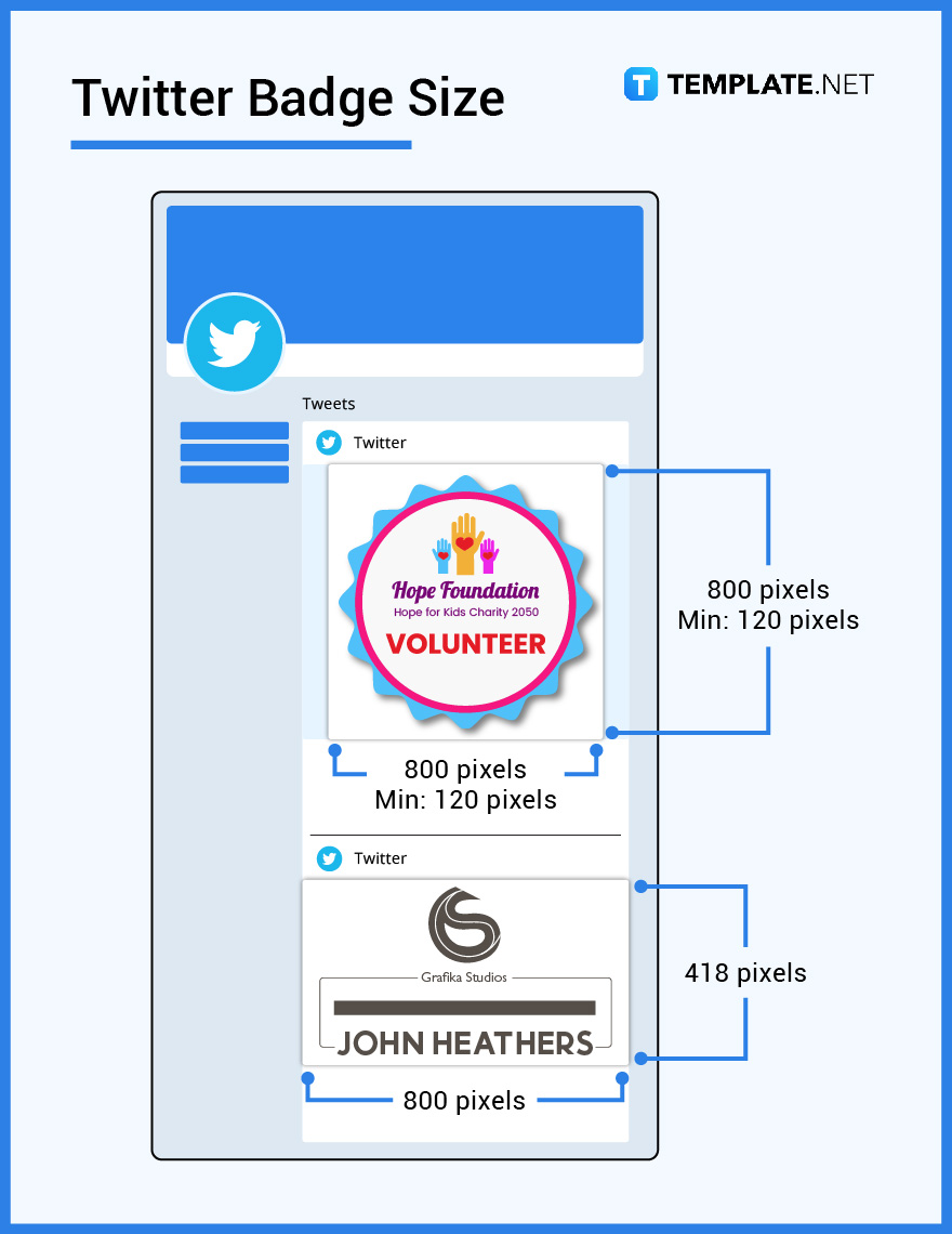 Badge Sizes - Dimension, Inches, mm, cms, Pixel