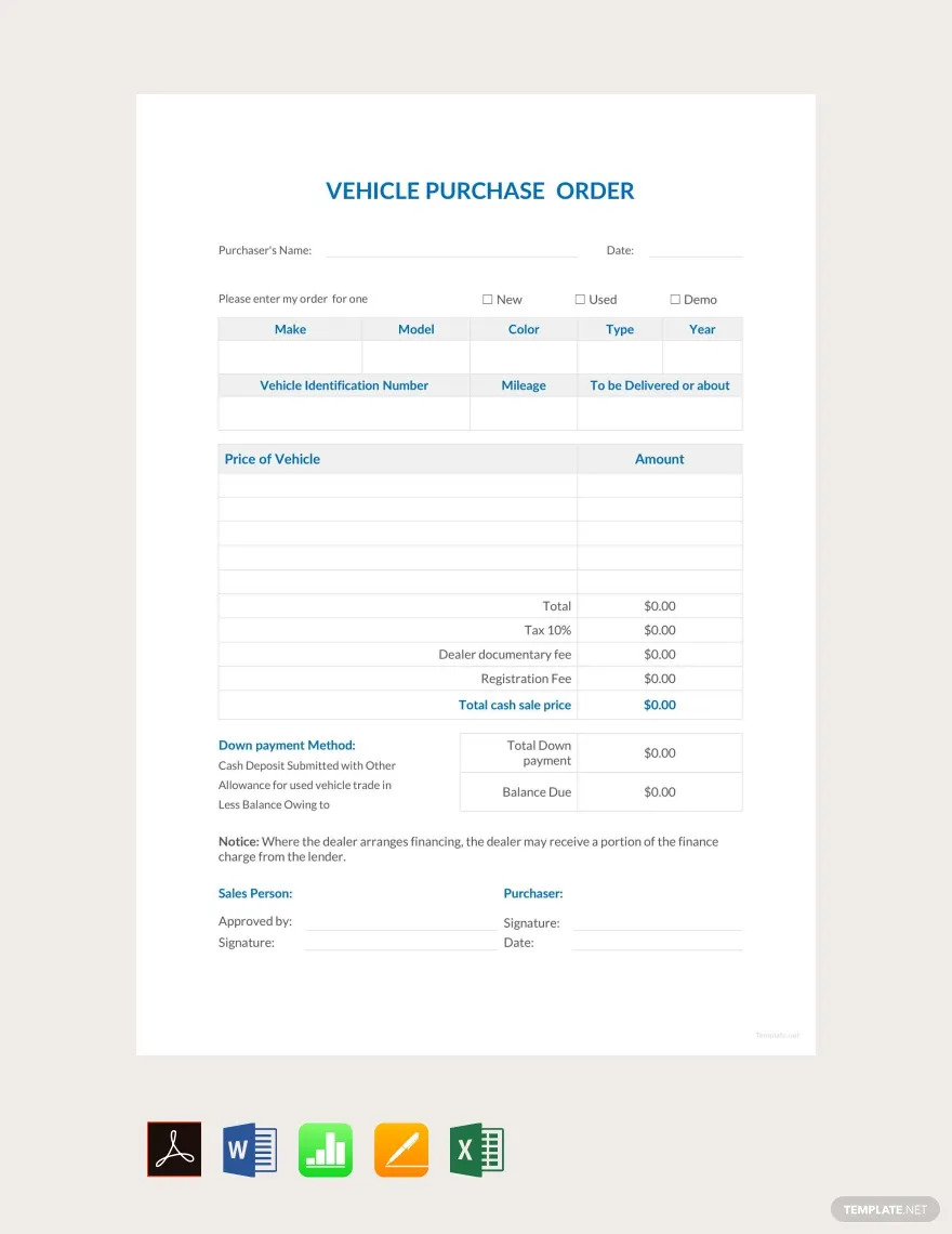 vehicle-purchase-order