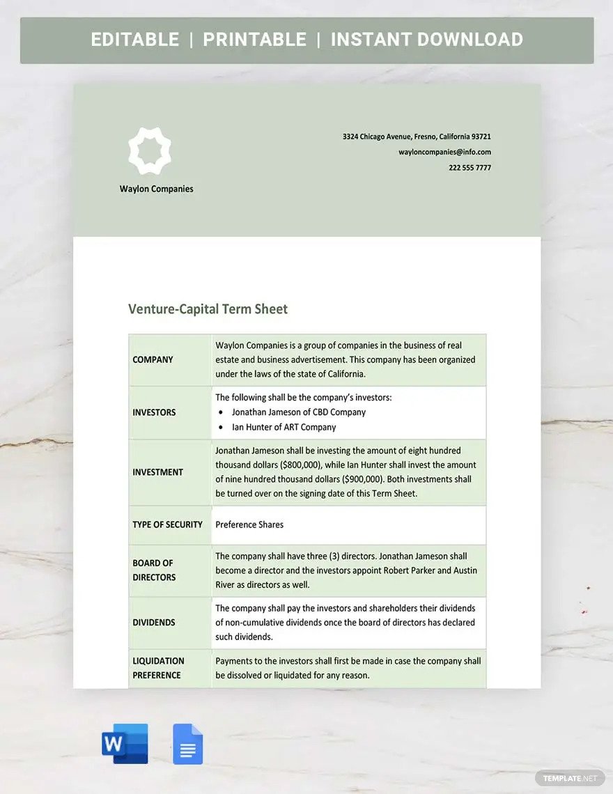 venture-capital-term-sheet