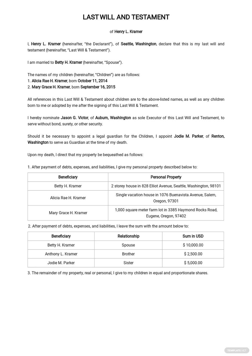 worksheet-last-will-and-testament