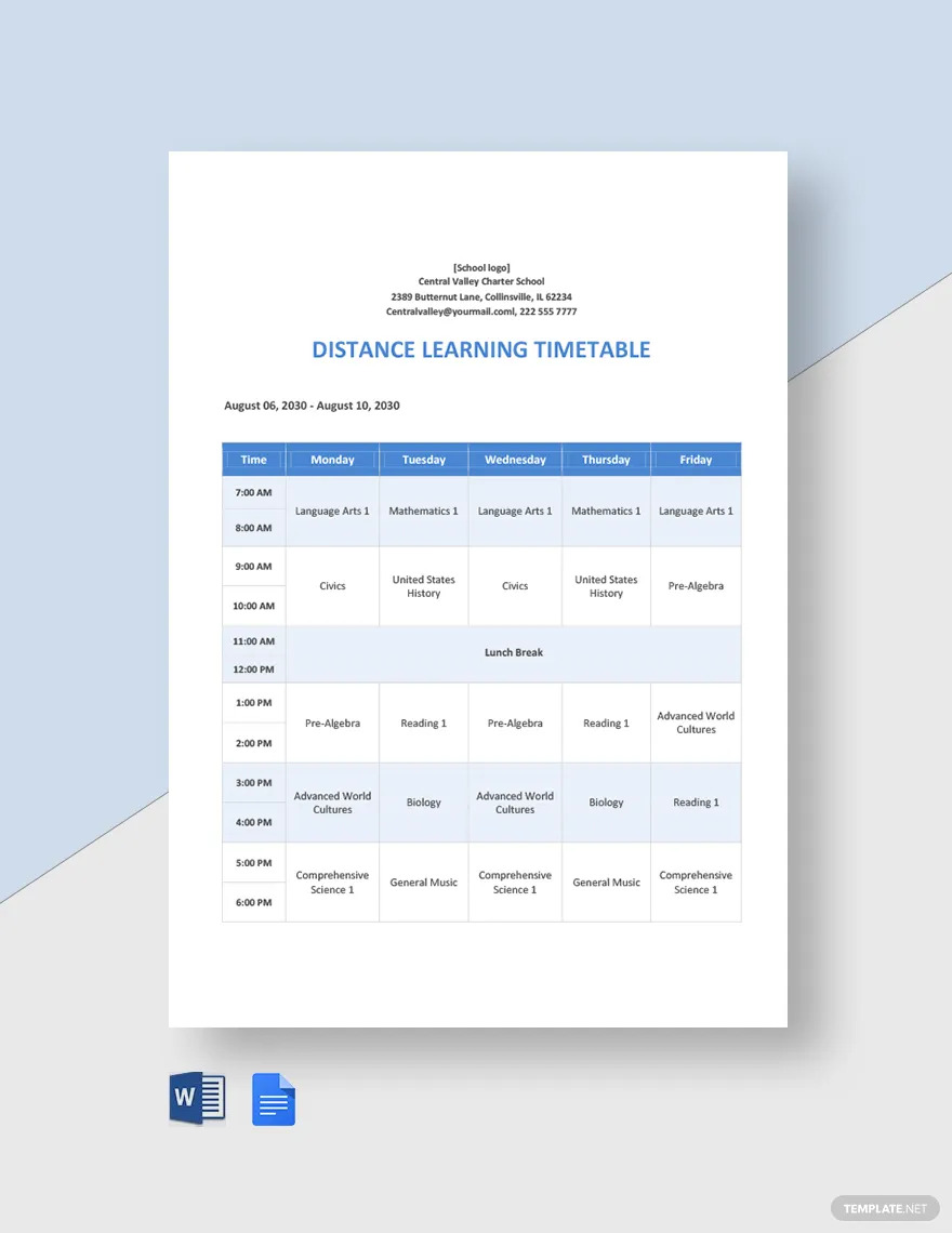 Timetable - What Is a Timetable? Definition, Types, Uses | Free ...