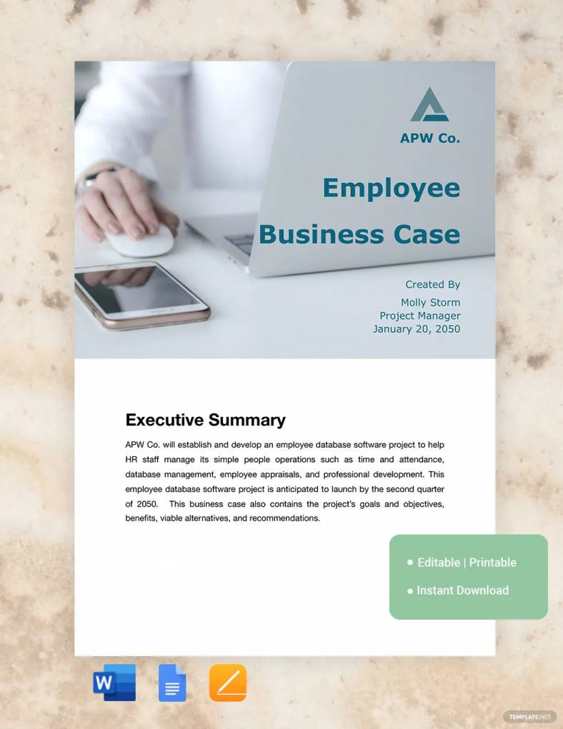 Employee Business Case Ideas And Examples 788x1021 ?width=550