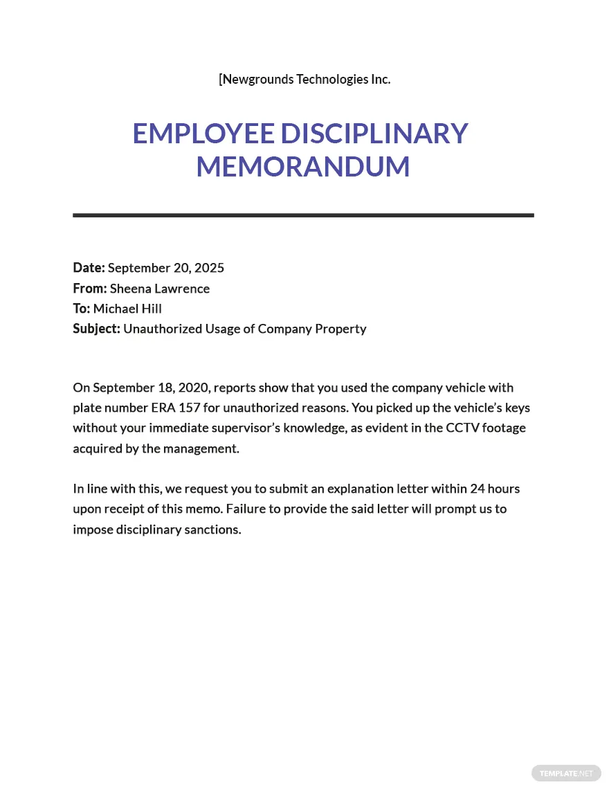 employee memo