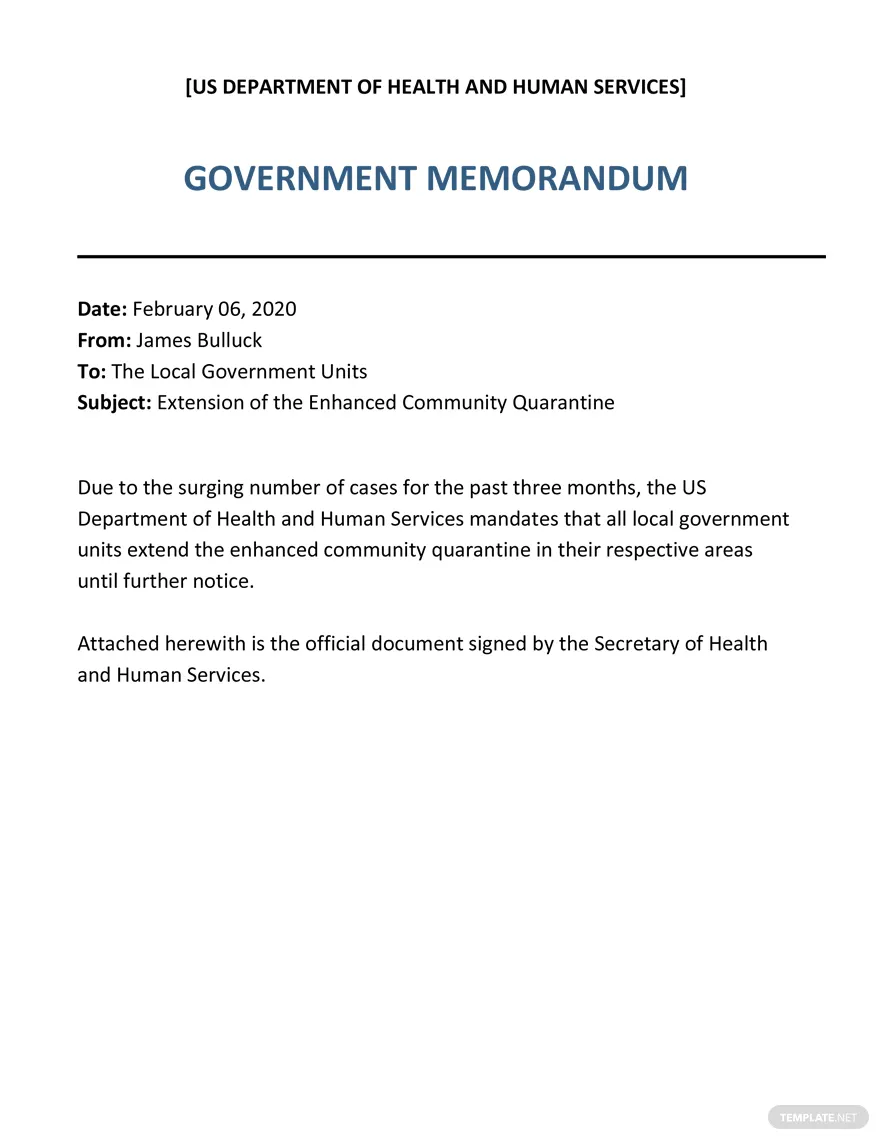 government memo