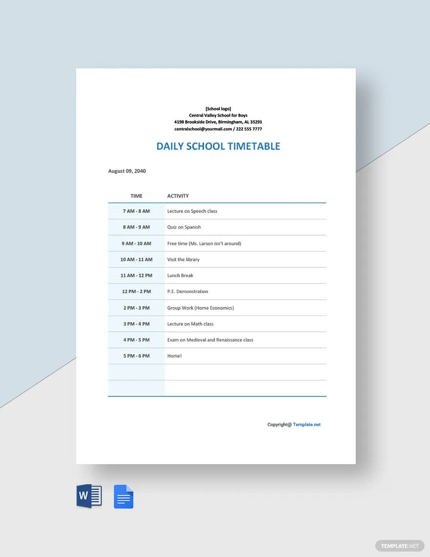 school-timetable