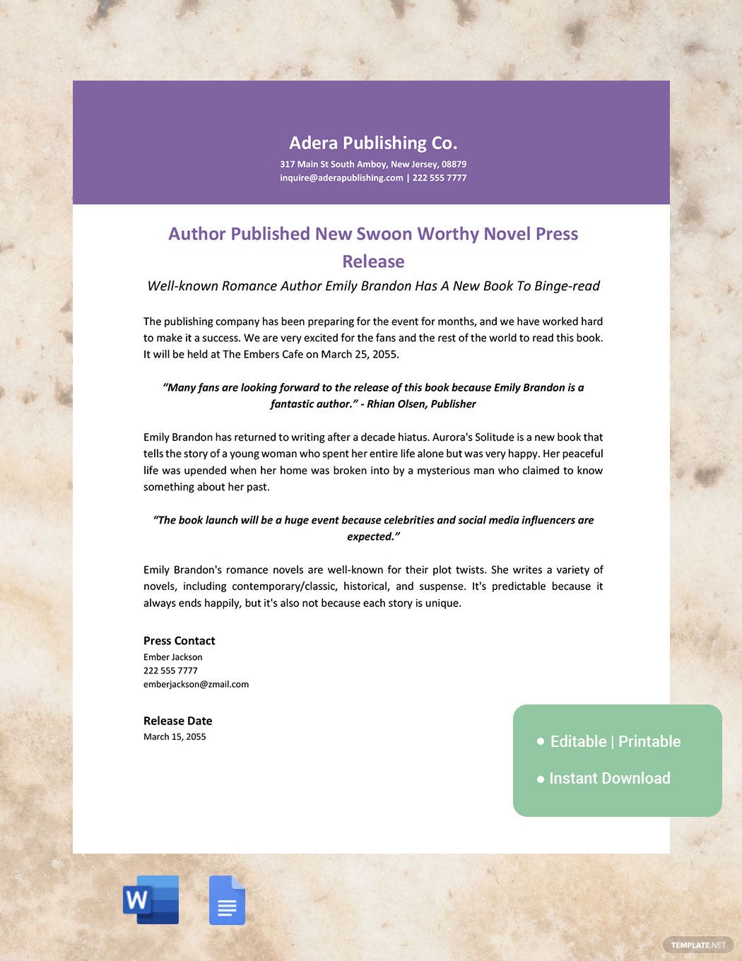 author-press-release-ideas-and-examples
