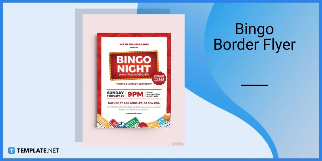 bingo border flyer template