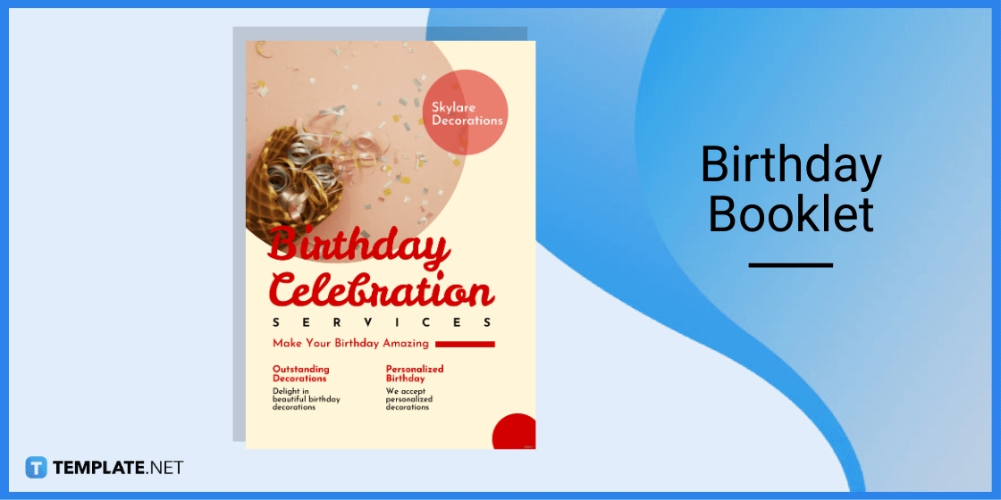 birthday booklet template